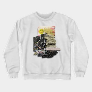 Acid House Pirate Radio Cassettes Collage Art Crewneck Sweatshirt